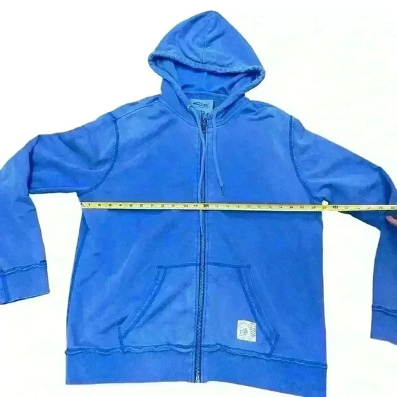 Silver jeans blue XL zip up lightweight jacket distressed designed for comfort - Picture 3 of 8